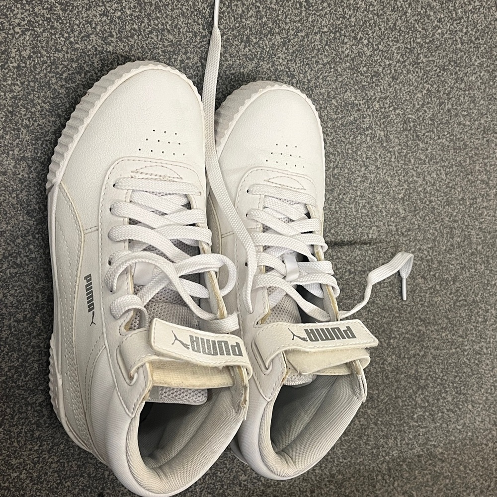 Puma Kids White High-Top Sneakers
